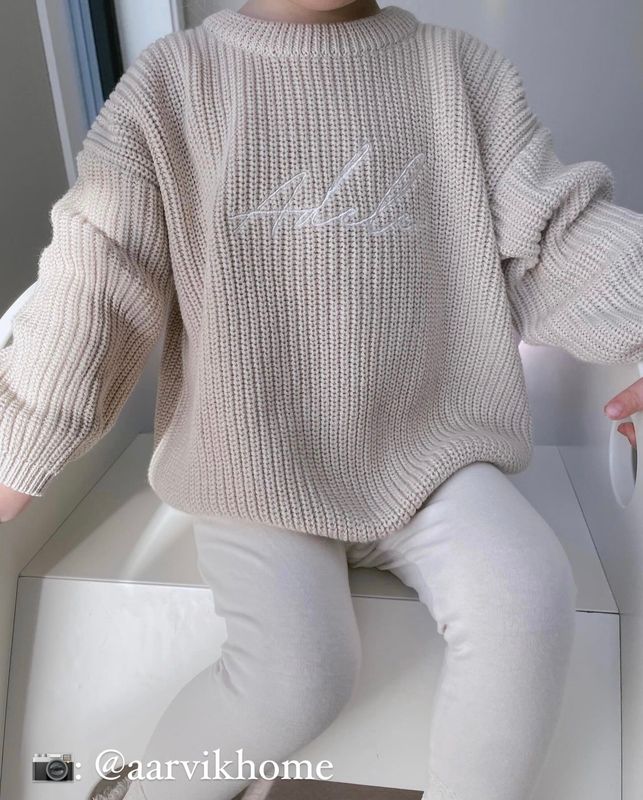 Knit genser barn - sand