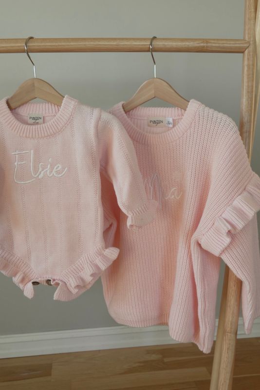 Tiny frill romper - pastel pink