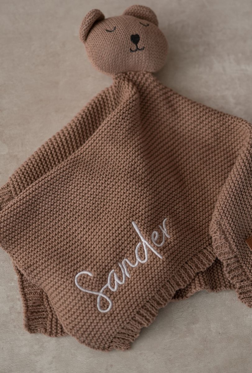 Soft koseklut bamse - warm mocha