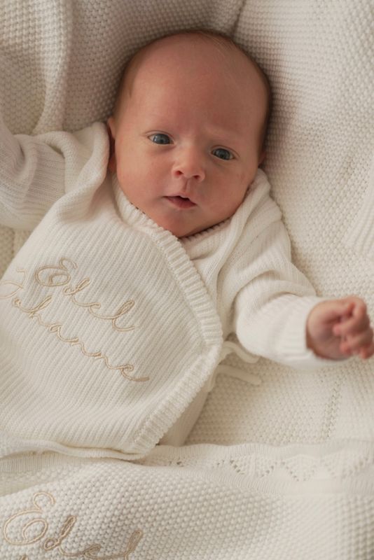 First wrap romper - milky white