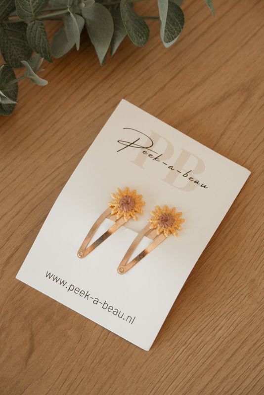 Hårspenner 2 pk - sunflower