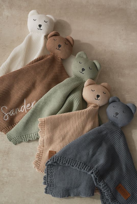 Soft koseklut bamse - sage
