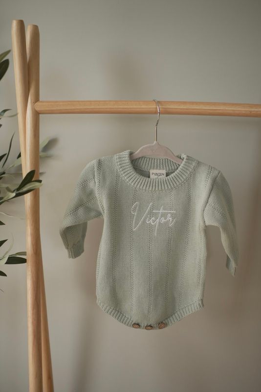 Tiny romper - minty breeze