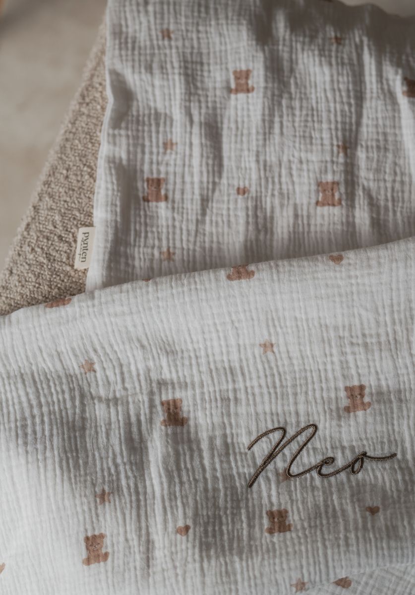 Bedtime musselin sengetøy - teddybear