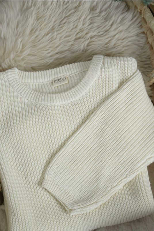 Knit genser voksen - cream