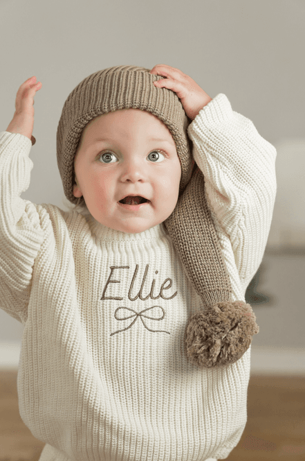Hovedbilde Knit lang nisselue - dark oat
