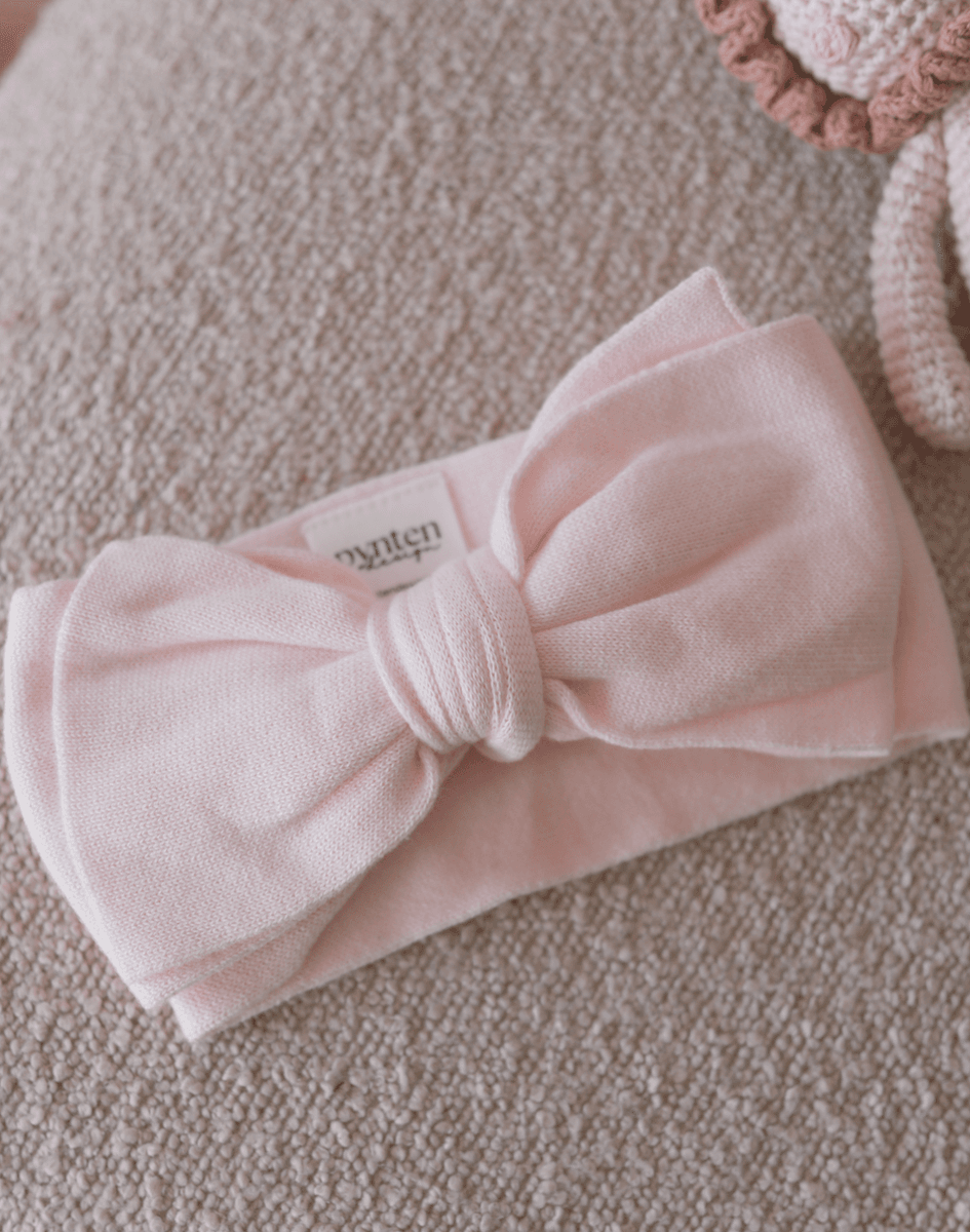 First pannebånd med sløyfe - pastel pink