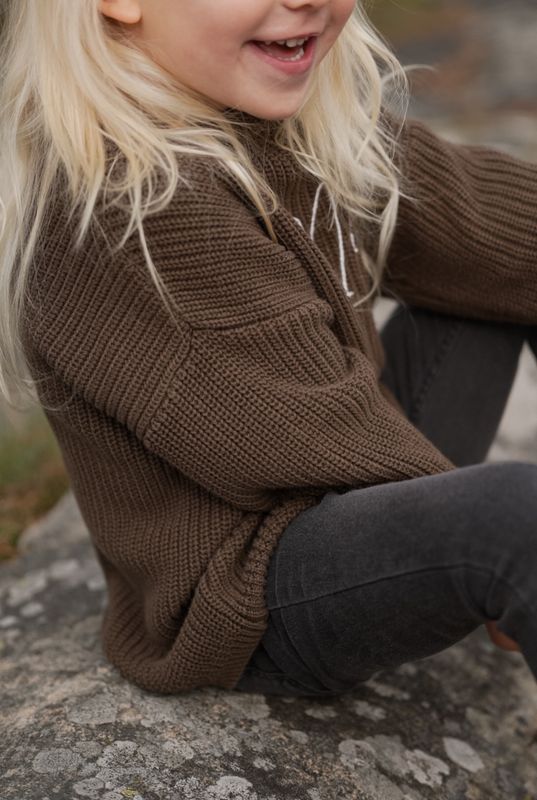 Knit genser barn - brown