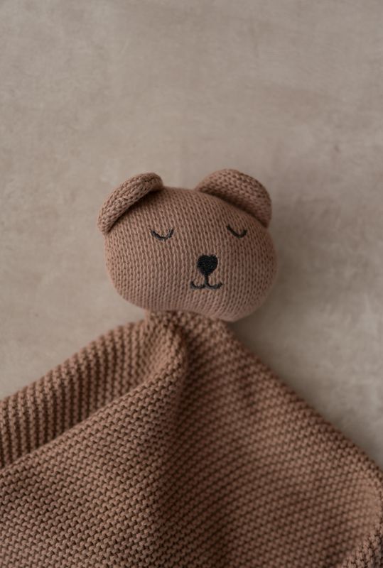Soft koseklut bamse - warm mocha