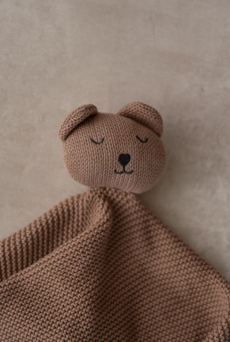 Soft koseklut bamse - warm mocha