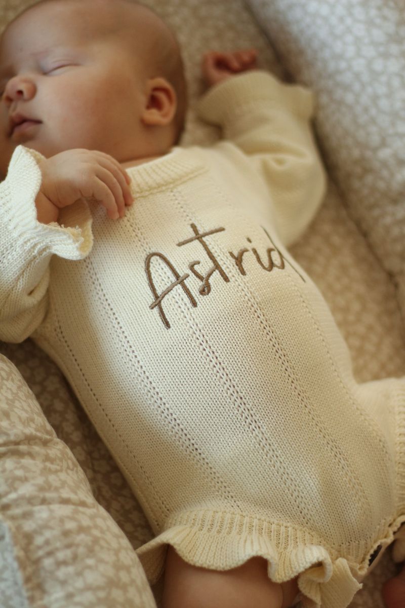 Tiny frill romper - cream