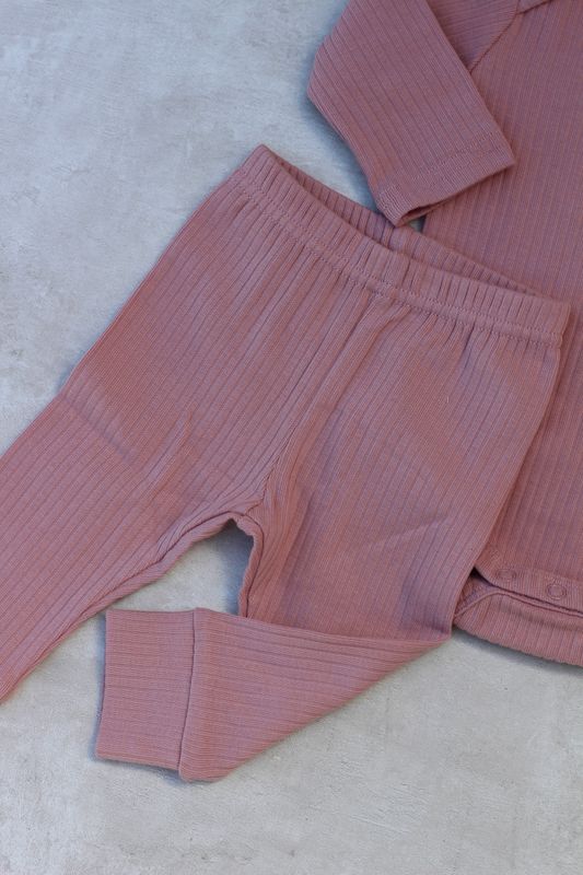 Basic rib sett - old rose