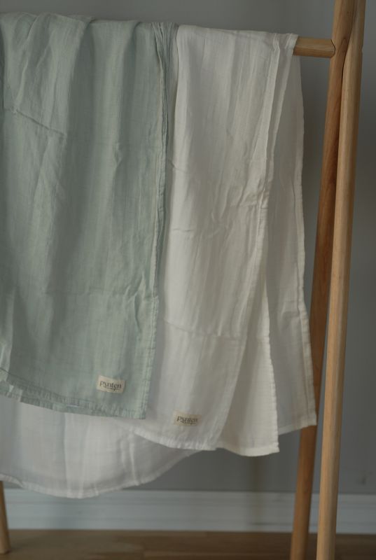 Bamboo musselin babyteppe - blue mist