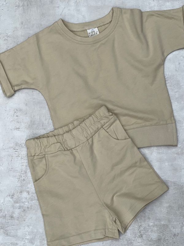 Summer sett shorts + t-skjorte - sand
