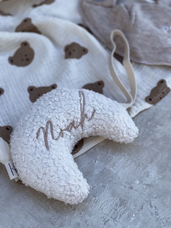 Bouclé smokkekos - moon cream