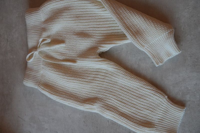 Knit bukse barn - cream