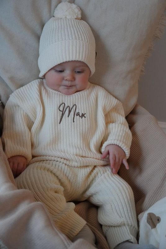 Knit bukse barn - cream