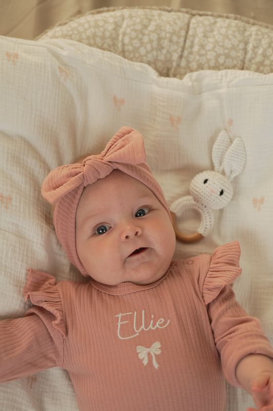 Basic rib frill sett - old rose