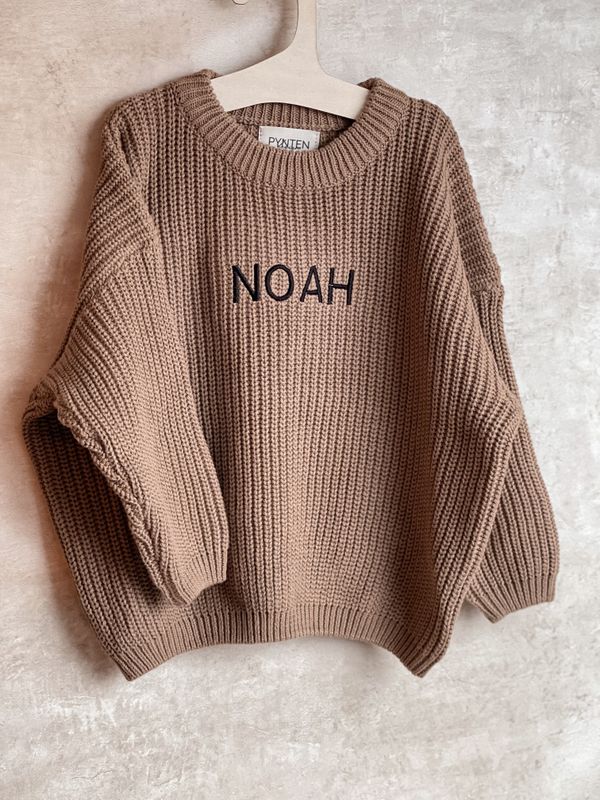 Knit genser barn - taupe