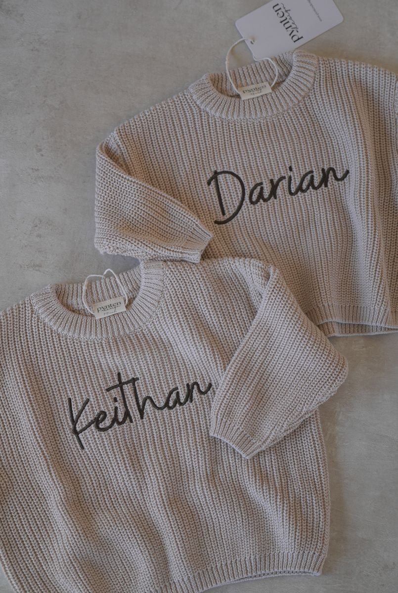 Knit genser barn - sand