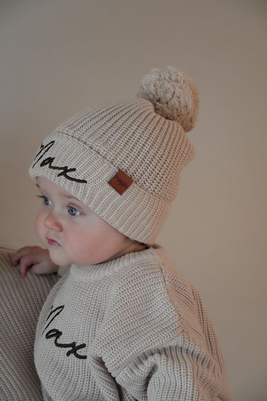 Knit genser barn - sand