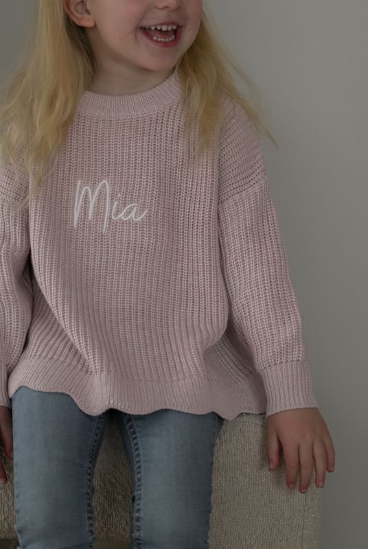 Knit Belle genser - pink mist