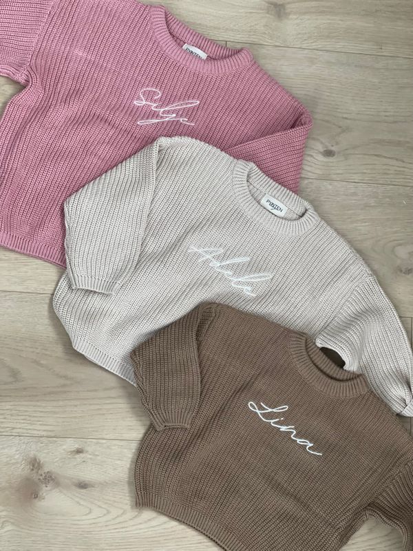 Knit genser barn - rose