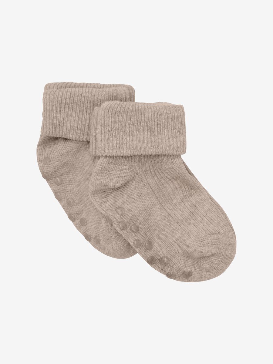 Minymo sokker med antiskli - silver mink melange