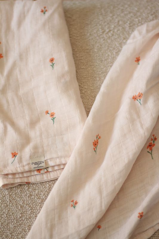 Flower musselinklut 2 pk