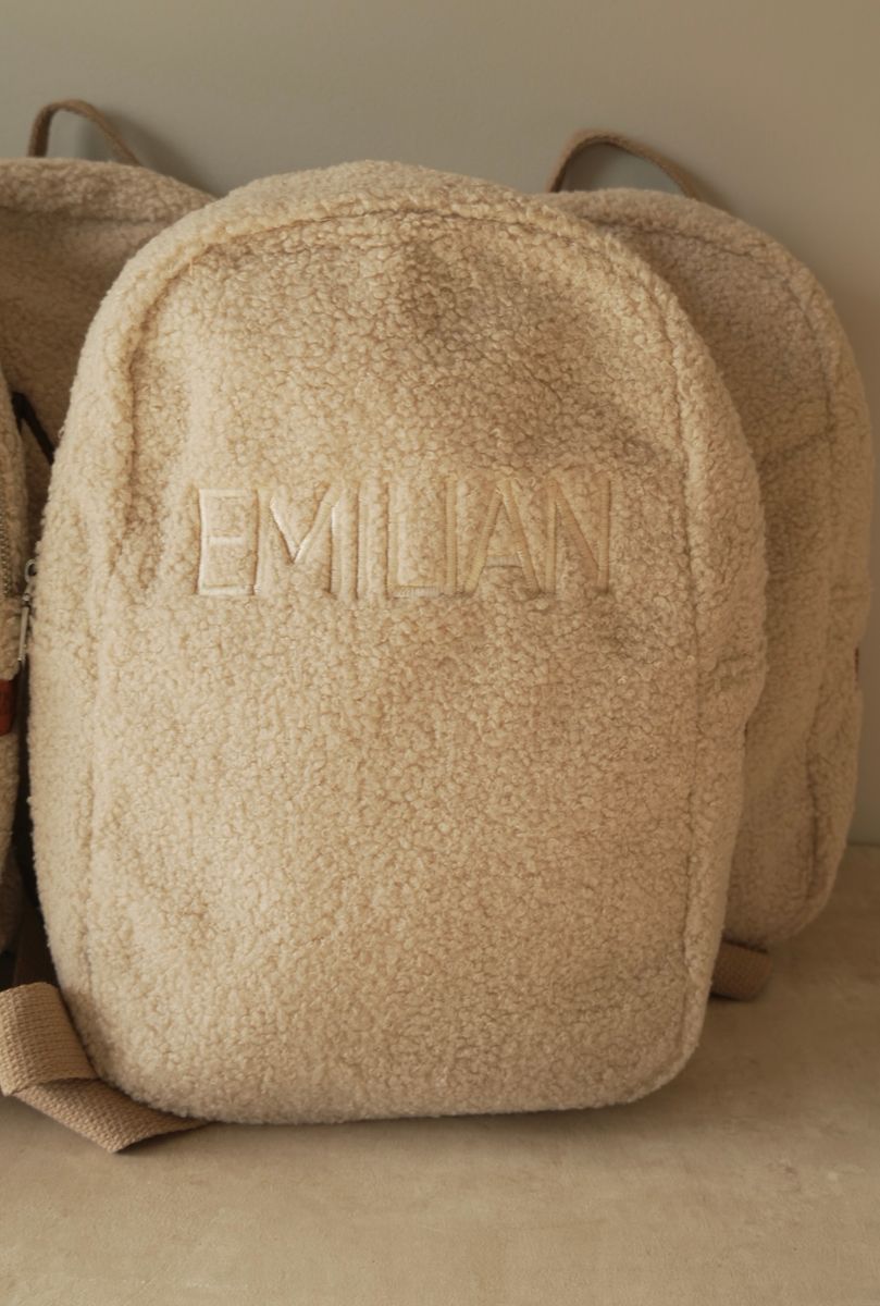Teddy ryggsekk barn - light beige