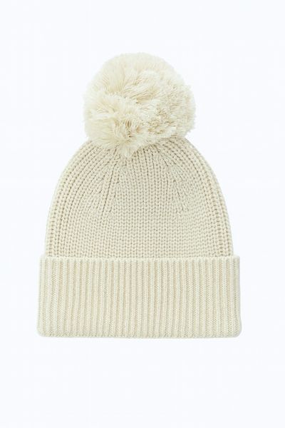 Hovedbilde New Knit lue med dusk - cream