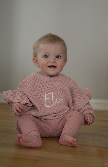 Hovedbilde Knit frill genser - dusty rose