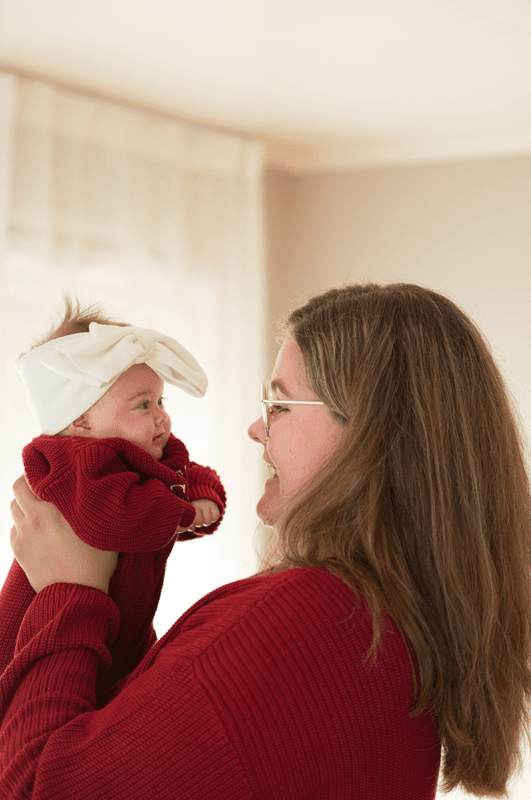 Knit genser voksen - cranberry