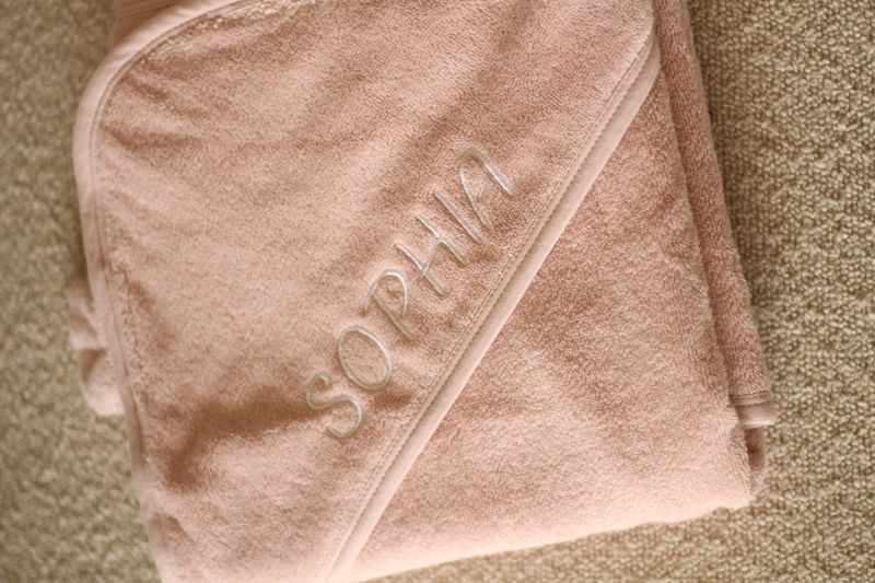 Badehåndkle med hette - pink