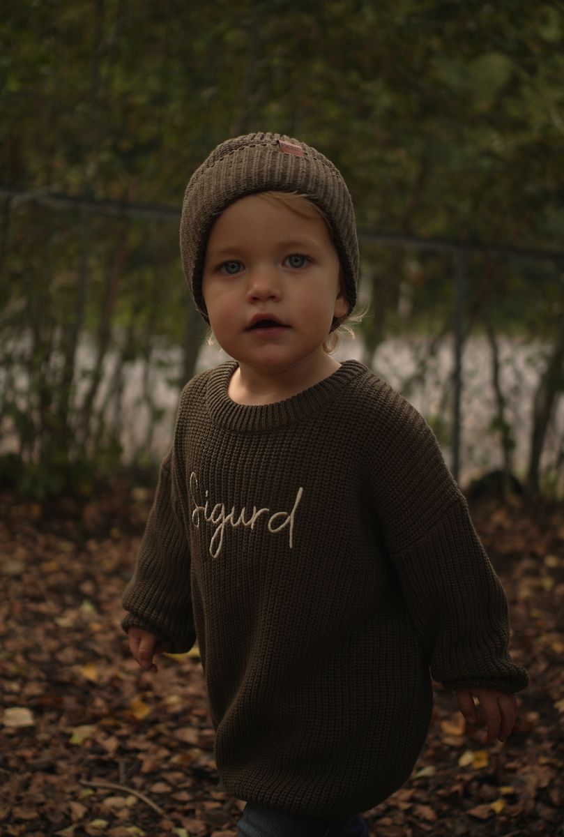 Knit genser barn - brown