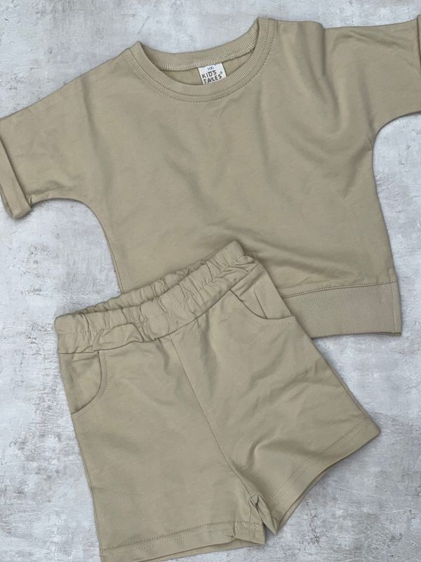 Summer sett shorts + t-skjorte - sand